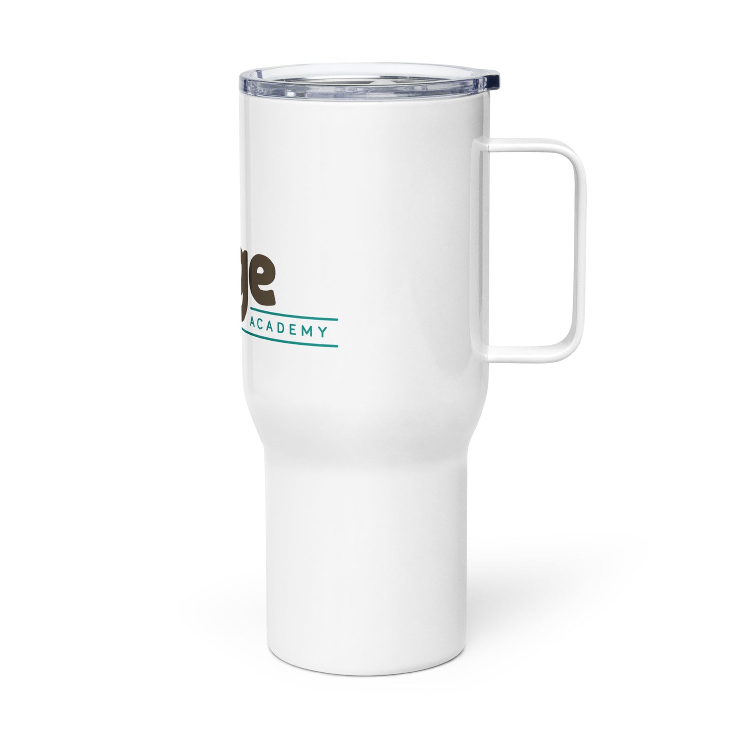 Travel mug with a handle